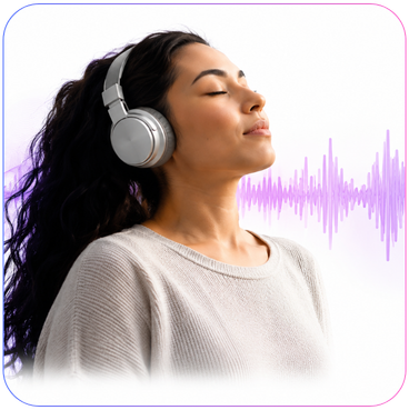 Woman relaxing with NuCalm wellness technology